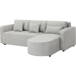 Canapé dangle convertible et reversible en tissu Charles - 3 places - Gris