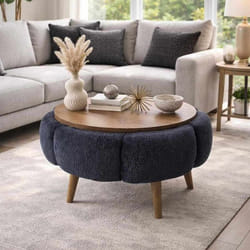Table basse en bois Papatya 60 - 60 x 60 x 44 cm - Gris anthracite