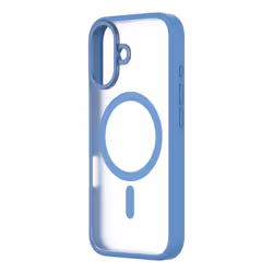 QDOS QDG-FMS1633SD-BCL, Housse, Apple, Iphone 16, 15,5 cm (6.1"), Bleu, Transparent