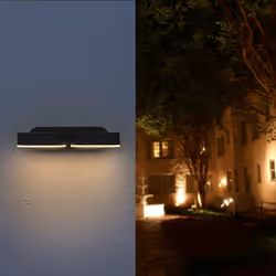 L'Applique Murale Double Noire LED IP54 12W (2x6W) Orientable Ovale, avec son design moderne et épuré vous permet d'habiller  ...