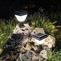 Silamp - Lanterne Extérieure Solaire Crépusculaire IP65 2W - Blanc Chaud