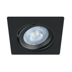 Silamp - Spot led Encastrable Orientable 5W Carré Noir smd - Blanc Chaud 2300K - 3500K