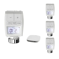 Silamp - Kit de 4 Têtes Thermostatiques Connectées Universelle avec Ecran