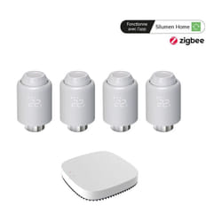 Kit de 4 Têtes Thermostatiques Connectées Universelle + Passerel