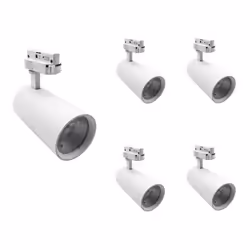 Spot LED sur Rail 30W 30° Monophasé BLANC (Pack de 5) à monter sur un rail monophasé. Caractéristiques du Spot LED sur Rail 3 ...