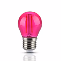 Choisissez l'Ampoule LED E27 Filament 2W G45 Rose pour illuminer votre espace de manière festive et chaleureuse. Comme tous l ...