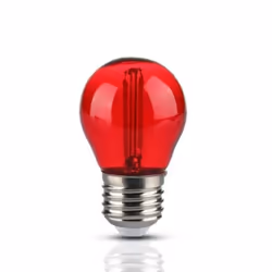 Découvrez notre ampoule LED E27 filament 2W G45 rouge, elle offre une lumière rouge douce et décorative pour votre pièce. En  ...