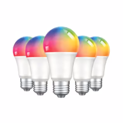 Apportez une touche intelligente à votre éclairage avec ce lot de 5 ampoules LED connectées WiFi E27 4.5W G45 RGBW. Parfaites ...
