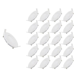 Silamp - Spot led Encastrable Rond blanc 12W (Pack de 20) - Blanc Chaud 2300K - 3500K