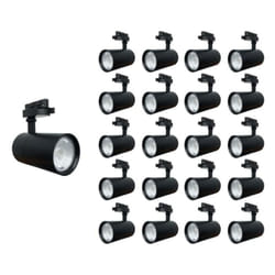 Silamp - Spot led sur Rail 30W 80° Compact Monophasé noir (Pack de 20) -