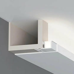 Silamp - Profilé Aluminium Blanc 2m pour Ruban led Intégration Faux-Plafo