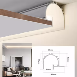 Optez pour un éclairage indirect élégant avec ce profilé aluminium blanc arrondi de 2 mètres. Spécialement conçu pour une ins ...