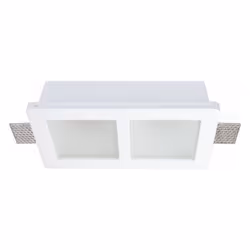 Support Spot GU10 Double LED Carré Blanc ø215mm + vitres opaques Caractéristiques du Support Spot GU10 Double LED Carré Blanc ...
