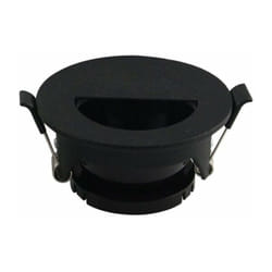 Silamp - Support Spot Aluminium GU10 led Demi-Rond Noir Orientable ø83 mm