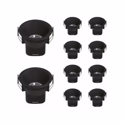 Introduisant notre Spot LED Encastrable 9W IP44 Dimmable Noir CCT Ø85mm (Pack de 10), un choix parfait pour un éclairage inté ...