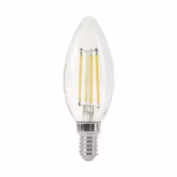 Apportez une touche d'élégance à vos luminaires avec l'ampoule LED E14 filament 6W au format bougie C35. Elle combine le char ...