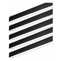 Silamp - Réglette Suspendue led Large 120cm 35W Noir (Lot de 5) - Blanc Froid 6000K - 8000K