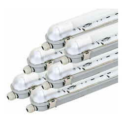 Silamp - Kit de Réglette led IP65 + Tube Néon led 120cm T8 18W (Pack de 6