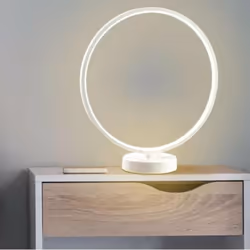 Sublimez votre espace avec la Lampe de Chevet LED Design en Forme d'Anneau avec Contrôle RGBW, une lampe polyvalente qui répo ...