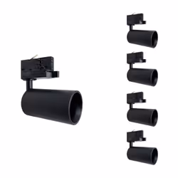 Faites votre choix parmi une variété de teintes d'éclairage avec ce Spot LED sur rail 80° Triphasé NOIR pour ampoule GU10. Vo ...