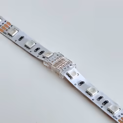 Le Connecteur Droit pour Ruban LED RGB 10 mm IP20 est l'accessoire idéal pour vos configurations lumineuses et la connexion d ...