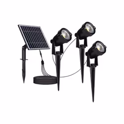 Illuminez votre jardin de manière élégante et écologique avec les Spots à piquer LED Solaires Noirs 1,2W IP65 (Lot de 3). Par ...