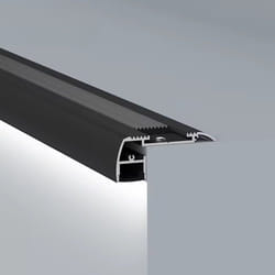 Silamp - Nez de Marche Alu 2M Noir pour Ruban led 10mm