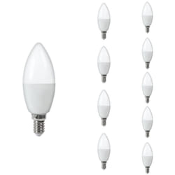Silamp - Ampoule led E14 4.8W C37 (Pack de 10) - Blanc Chaud 2300K - 3500K