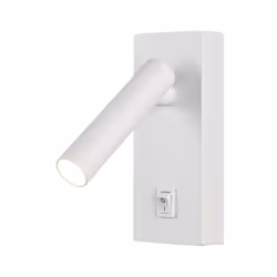 Élégante et discrète, la Lampe Murale 2W avec Interrupteur Blanc est parfaite pour apporter une touche moderne et subtile à v ...