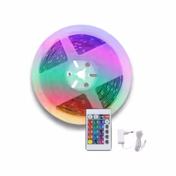 Ajoutez une touche lumineuse à votre intérieur avec le Ruban LED 12V 5M 30LED/m RGBCW. Grâce à sa télécommande, vous pouvez p ...