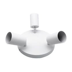 Silamp - Plafonnier Rond 3 Spots Orientables Alu Blanc pour Ampoule GU10