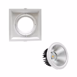 Ce Kit Support AR111 Encastrable Orientable avec Ampoule LED 20W contient: - ampoules LED AR111.