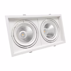 Ce Kit Support AR111 Encastrable Orientable avec Ampoule LED 20W contient: - supports encastrables.