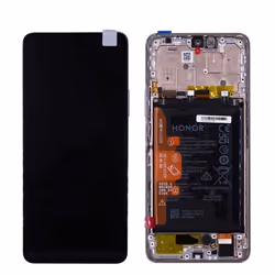 Original Ecran LCD & Vitre tactile Argent Assemblés Sur Châssis et Batterie Pour Honor Magic 4 Lite