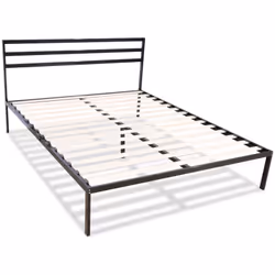 CARACTERISTIQUES : Type de sommier : Sommier en métal avec tête de lit Suspension : Mono-lattes passives Dimensions disponibl ...