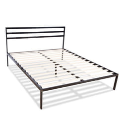 Sommier en métal avec tête de lit Quiétude 160x200 cm  Livré en kit