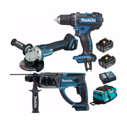 Description générale Découvrez le pack Premium MAKITA 18V, composé de 3 machines performantes et de 2 batteries 5Ah. Ce pack ...