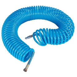 Intec - Tuyaux air comprimé pu 15 mètres 12 bar 2 raccords + 2 écrous fraisés