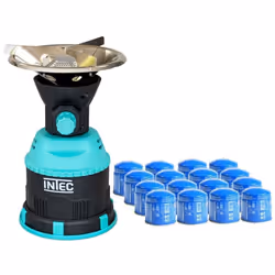 Le réchaud à gaz portable INTEC est doté d'un allumage piézo électrique , d'une coque en ABS et d'une plaque en acier inoxyda ...