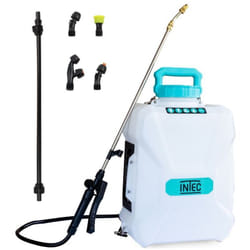 Intec - Pulvérisateur à batterie 20V 12L Batterie lithium 4.0Ah Chargeur 2 Lances Fibre et Inox 4 Buses