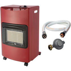 Intec - Poele à gaz Rouge pliable 4,2KW Chauffage d'appoint Interieur Allumage Piezo Tuyau gaz + détendeur butane