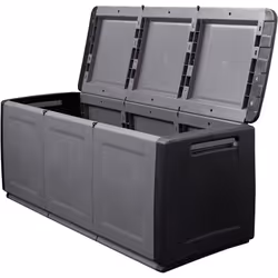 Découvrez la malle de rangement en polypropylène INTEC Gris et Noir, pratique et robuste. Avec une capacité de 330 litres, el ...