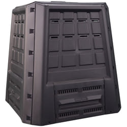 Intec - Composteur de jardin 380L Anthracite Déchets verts Couvercle et trappe d'extraction