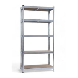 Etagères 5 plateaux bois Structure Acier galvanisé 90 x 40 x h180cm Charge 875Kg