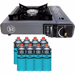 Besoin d'un kit prêt à partir ? Ce pack réchaud à gaz + 8 cartouches INTEC vous permet de cuisiner dès la première minute. Qu ...
