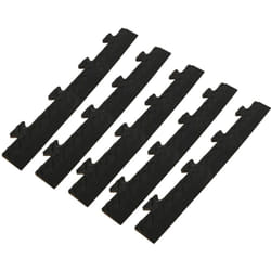 Pack 5 Bordures Males pour Dalle PVC noire Clipsable Sol Antidérapant Carré Garage Atelier PS50CRN/M INTEC