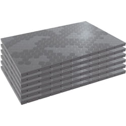 Lot de 6 Dalles de sol Clipsables Grises 116x76x3 cm Rectangulaire Polypropylène Revêtement de Sol Modulable 4.61m2 INTEC