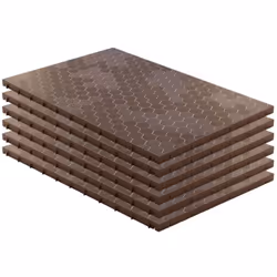 Transformez vos sols en un clin d'œil grâce au pack de 6 dalles clipsables marron taupe en polypropylène. Idéales pour les es ...