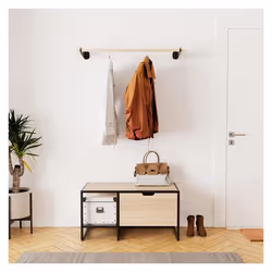 Ensemble meubles dentrée banc pour rangement chaussures et barre de penderie