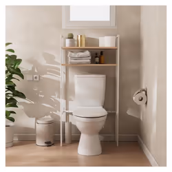 Etagère pont wc bas blanc TADO